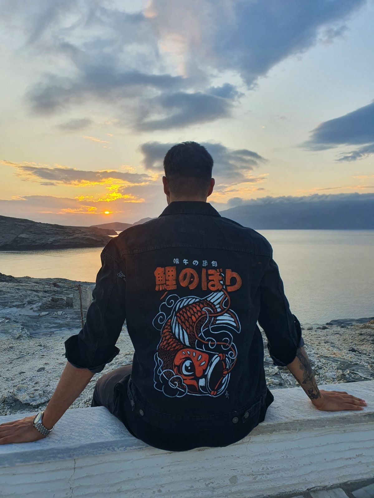 Nagare no Koi- Handpainted Denim Jacket - Image 2
