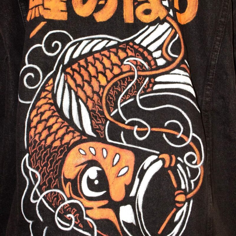 Nagare no Koi- Handpainted Denim Jacket