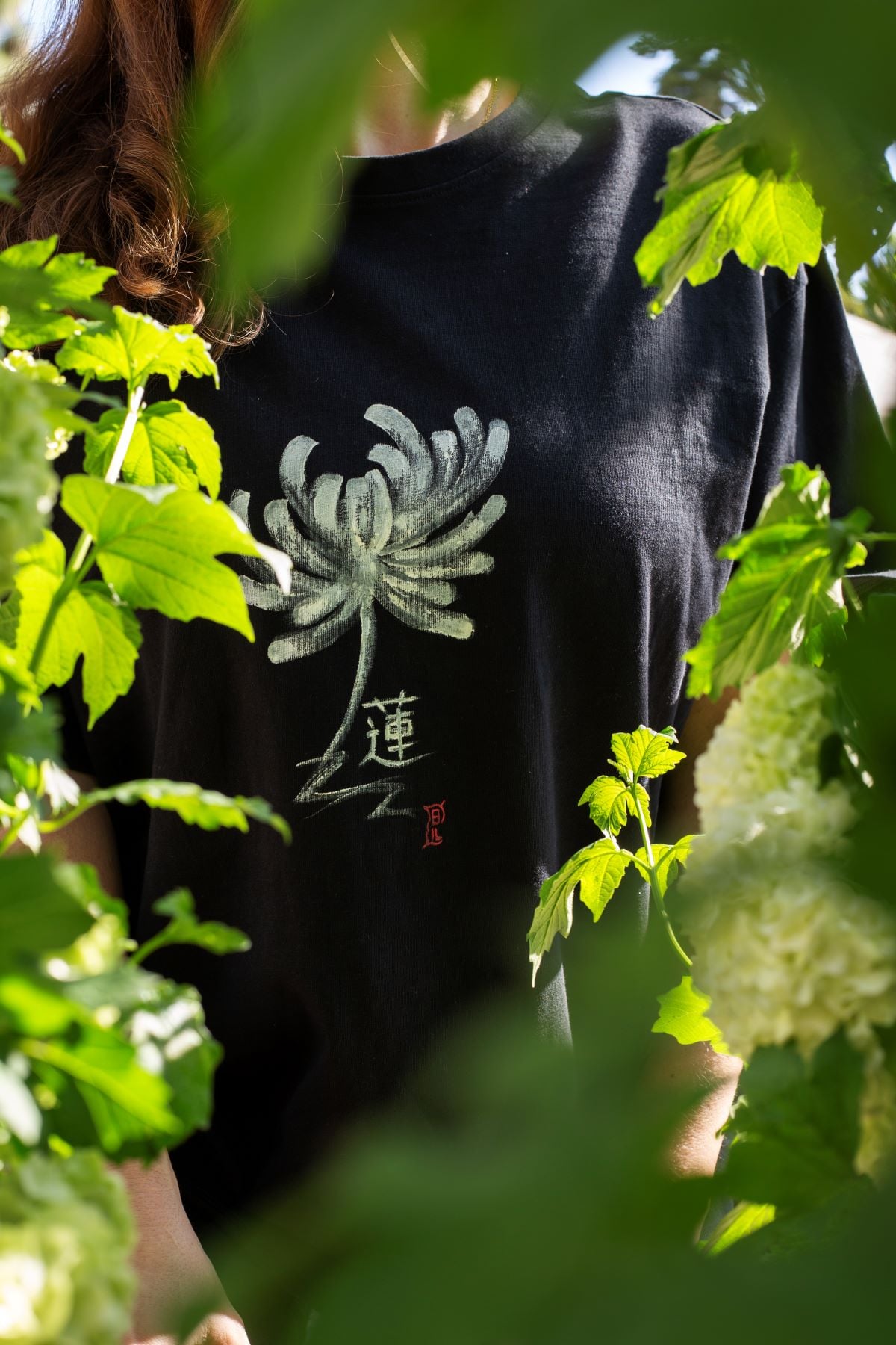 Lotus Bloom - Handpainted T-shirt - Image 2