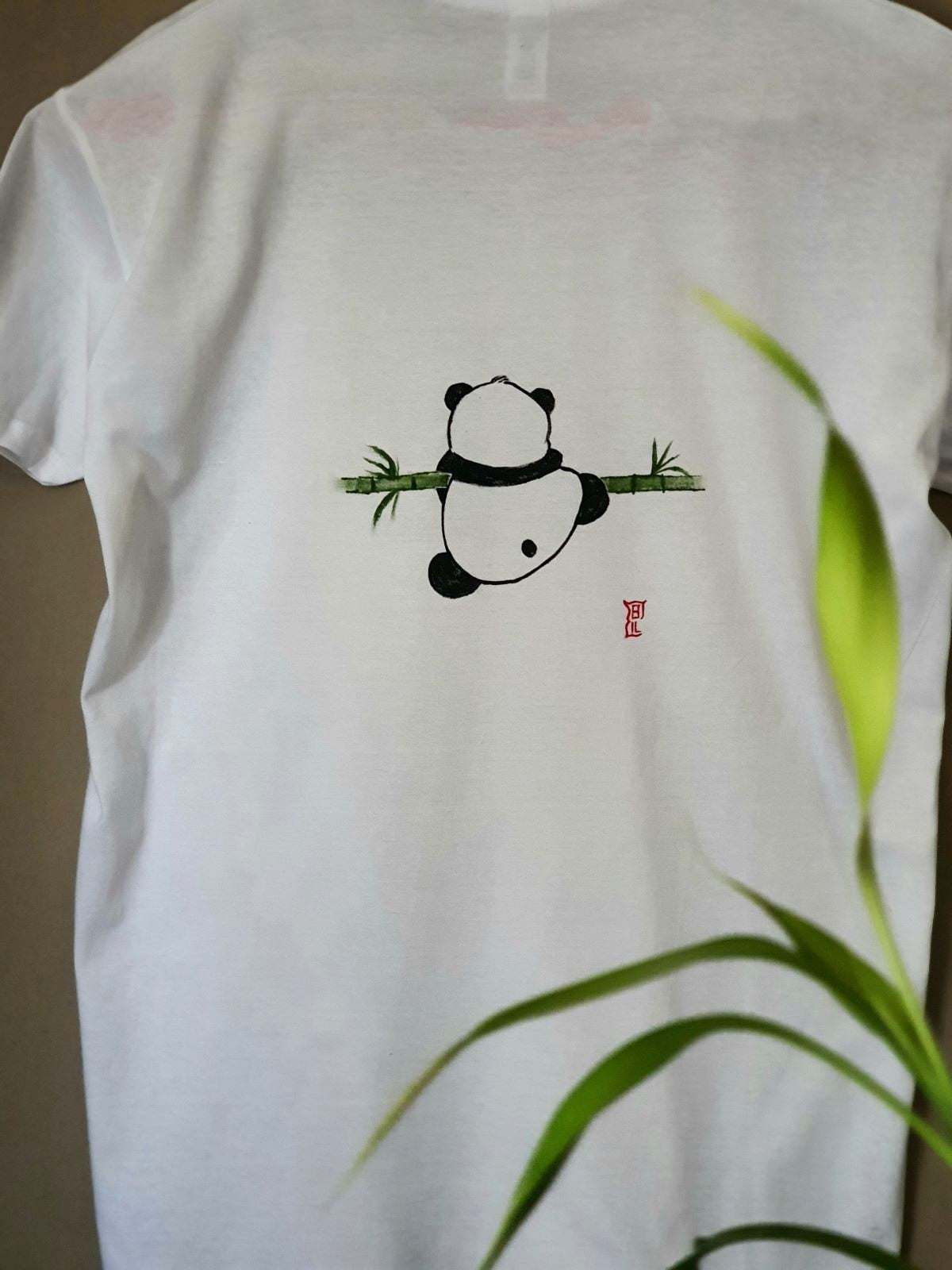 Panda - Handpainted Tee - Image 2