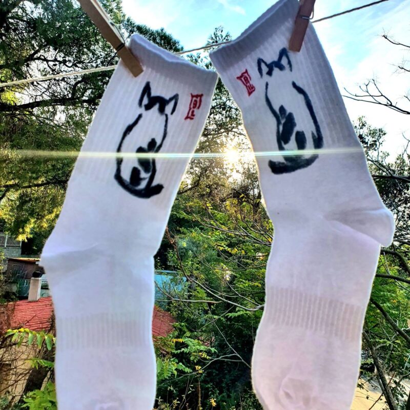 Neko - Handpainted Socks