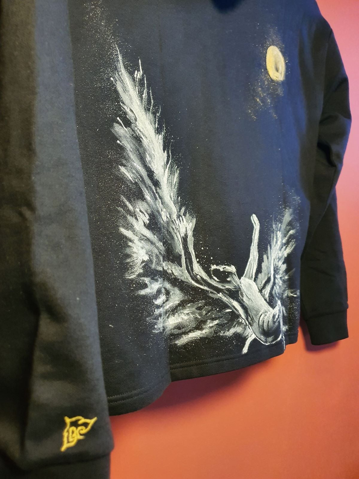 Fall of Icarus – Handpainted Hoodie - Image 3