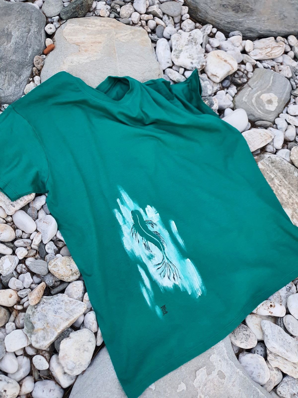 Koi Flow- Handpainted T-shirt - Image 2