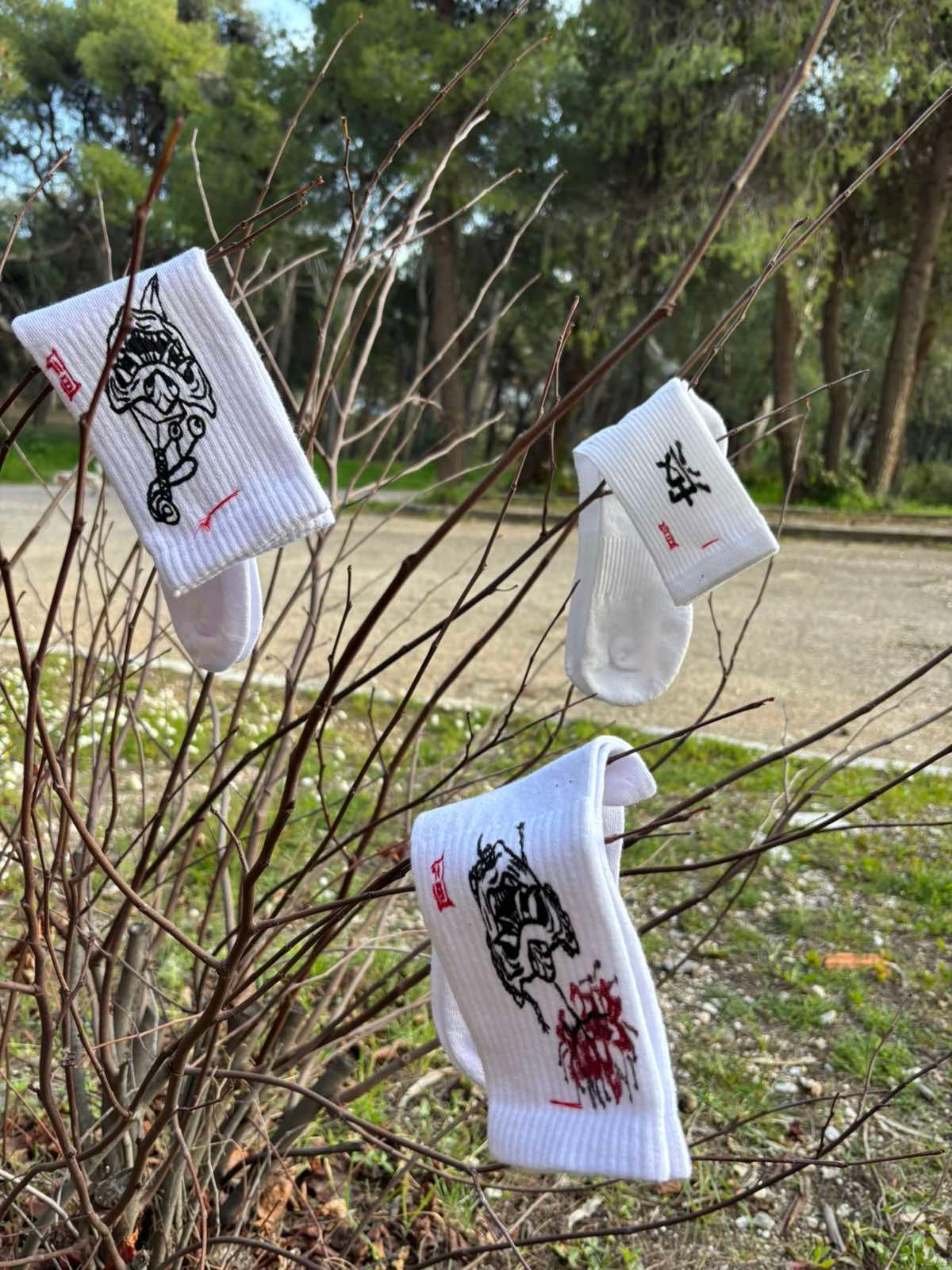 Oni - Handpainted Socks - Image 2