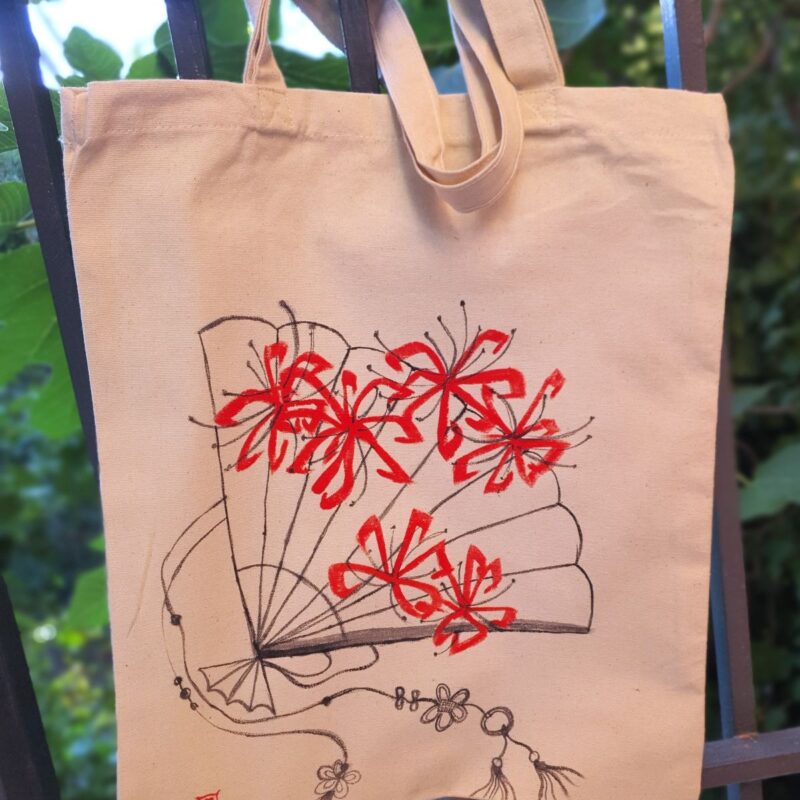 Higanbana - Handpainted Tote Bag