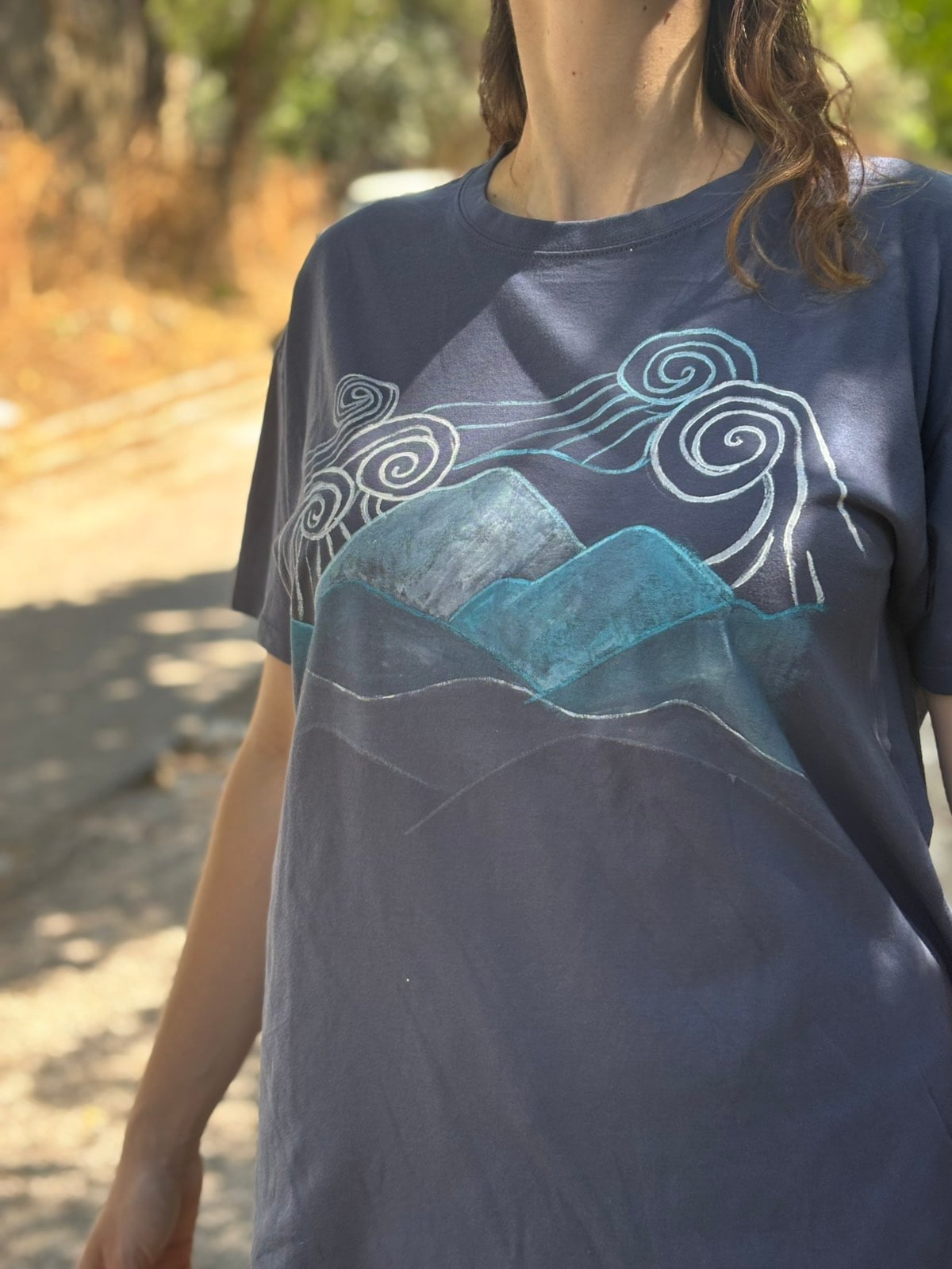 Clouds- Handpainted T-shirt