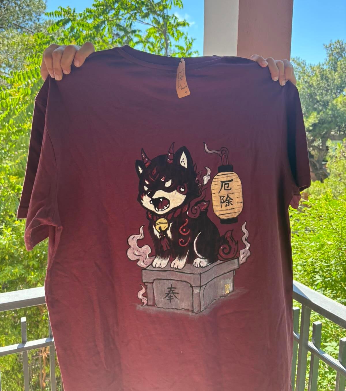 Koma Inu - Handpainted T-shirt